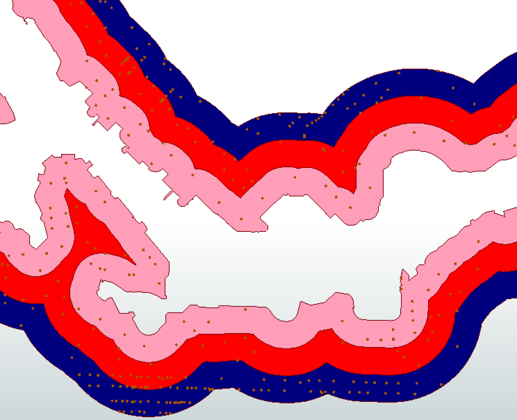 Flood risk zones and addresses